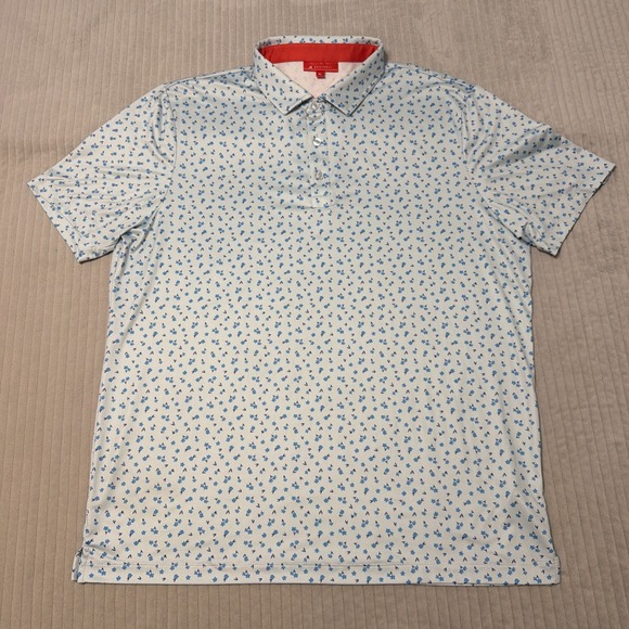 Redvanly Other - Redvanly Polo Shirt Mens XLarge Blue Floral  Performance Stretch Golf
